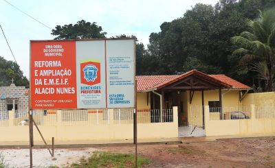 notícia: Prefeitura de Benevides faz reforma e ampliação da Escola Municipal Alacid Nunes