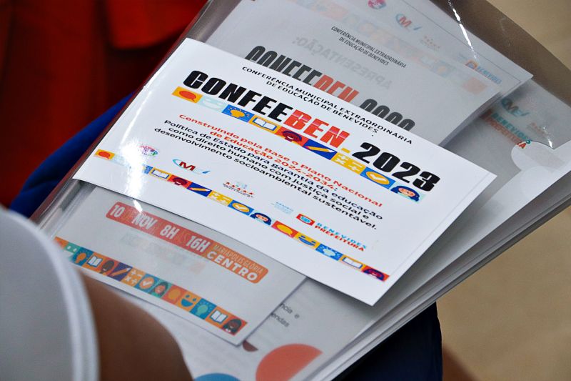 CONFERÊNCIA MUNICIPAL DE EDUCAÇÃO CONFEBEM <div class='credito_fotos'>Foto: Márcio Souza &nbsp;&nbsp;|&nbsp;&nbsp; <a href='/midias/2023/originais/7706_3650b5c6-9b29-2dd5-819d-0c8905bef2d9.jpg' download><i class='fa-solid fa-download'></i> Download</a></div>